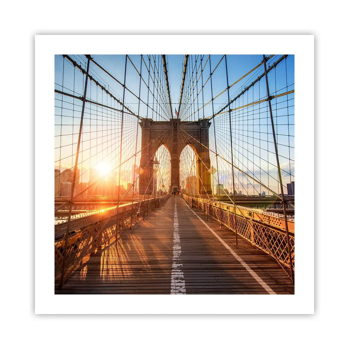 Affiche - Poster - Sur le pont d'or - 50x50 cm