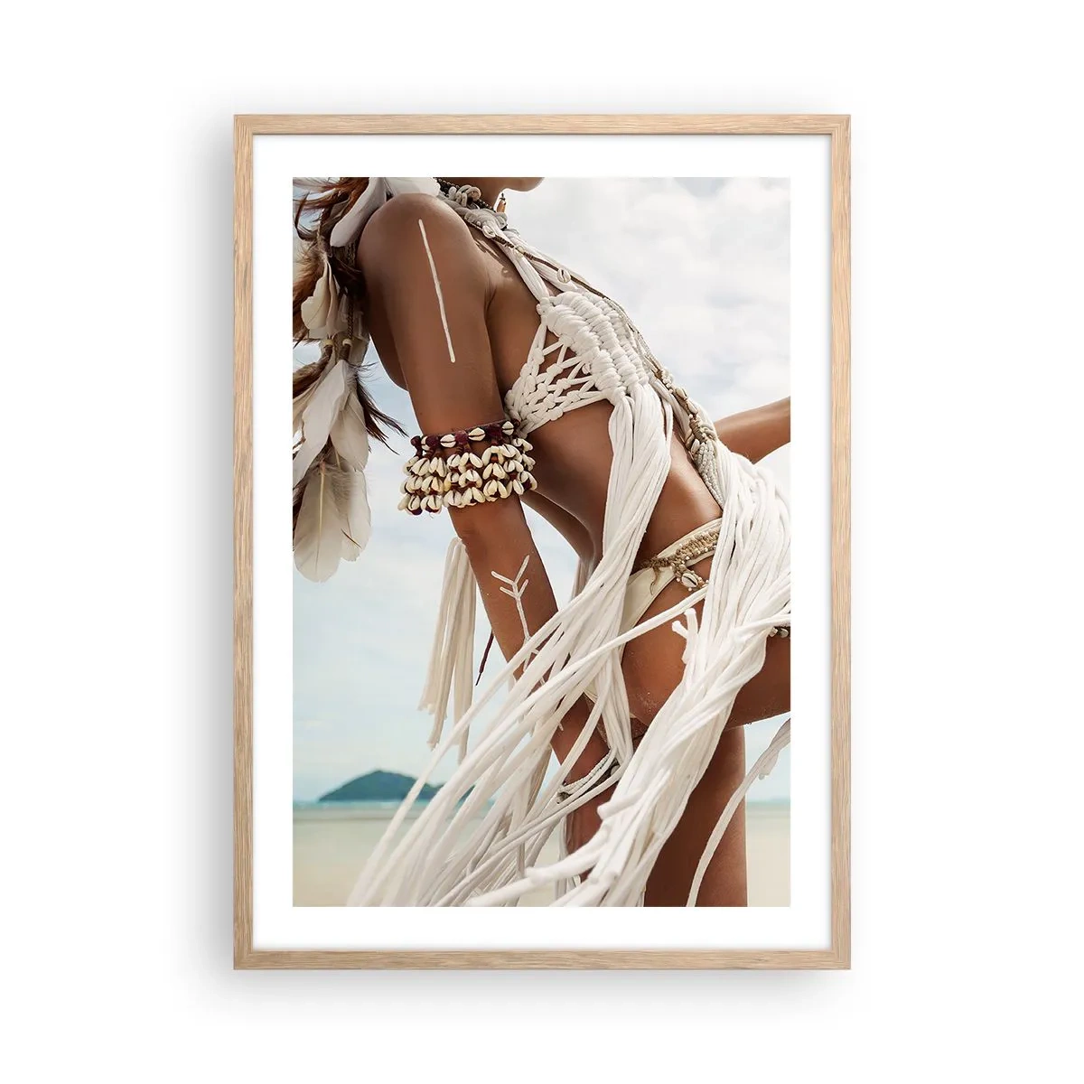 Affiche dans un chêne clair - Poster - Prêtresse du soleil - 50x70 cm