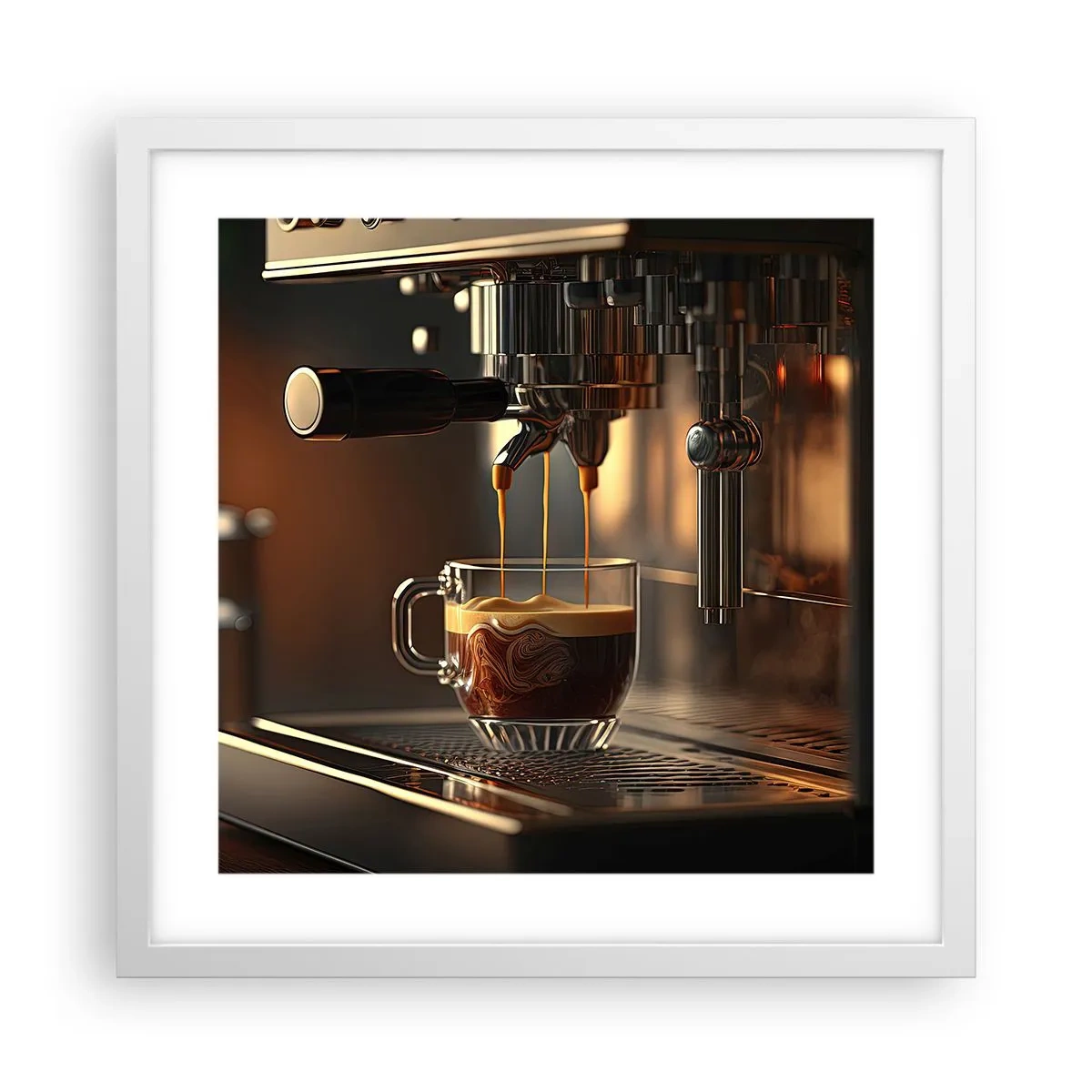 Affiche dans un cadre blanc - Poster - Un mélange sensuel - 40x40 cm