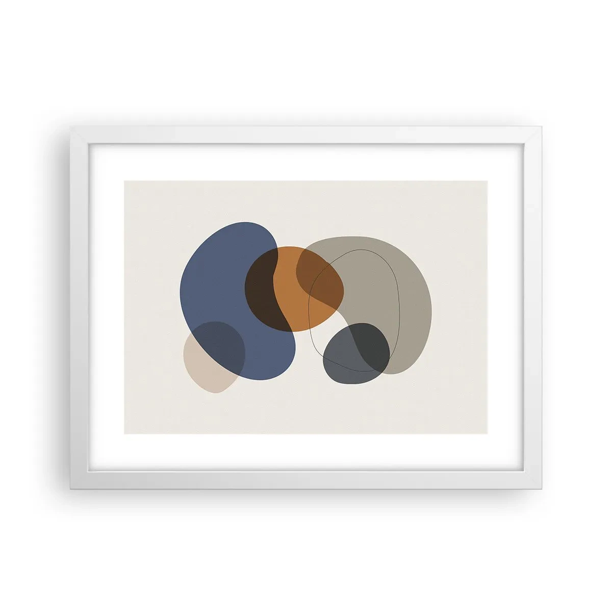 Affiche dans un cadre blanc - Poster - Gouttes de couleur - 40x30 cm