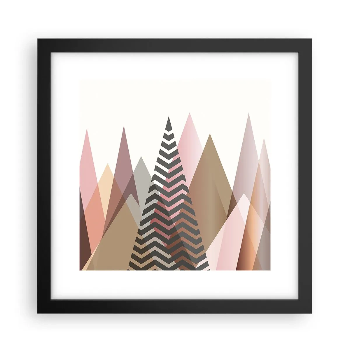 Affiche dans un cadre noir - Poster - Vue pyramidale - 30x30 cm