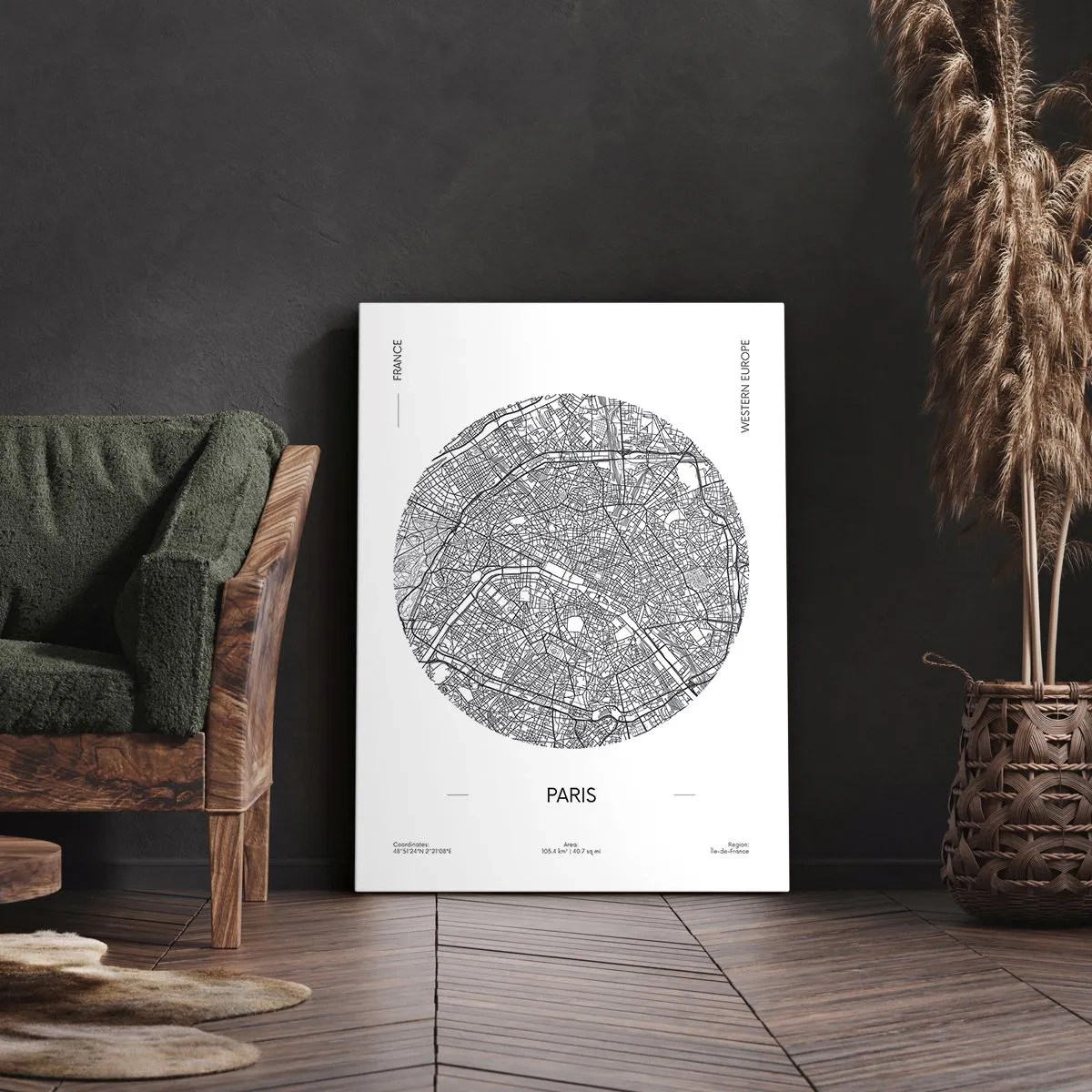 Impression sur toile - Image sur toile - Anatomie de Paris - 55x100 cm