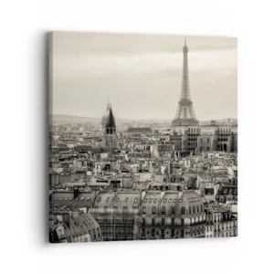Impression sur toile - Image sur toile - Sur les toits de Paris - 40x40 cm