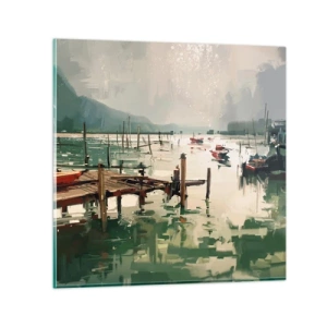 Impression sur verre - Image sur verre - Trempé dans une lune en fusion - 50x50 cm