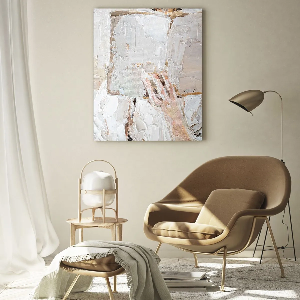 Impression sur verre - Image sur verre - Une personne plongée dans la lecture d'un livre sur un fond lumineux et impressionniste - 50x70cm - Dans un autre monde - Décoration murale moderne pour le salon et la chambre ARTTOR
