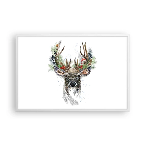 Affiche dans un cadre blanc - Poster - En robe de fête - 91x61 cm