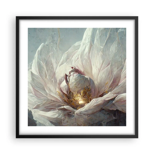 Affiche dans un cadre noir - Poster - Il fleurit une fois tous les cent ans - 50x50 cm