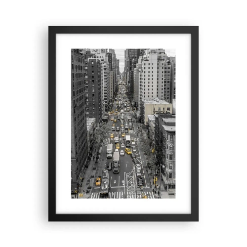 Affiche dans un cadre noir - Poster - La vie new-yorkaise - 30x40 cm