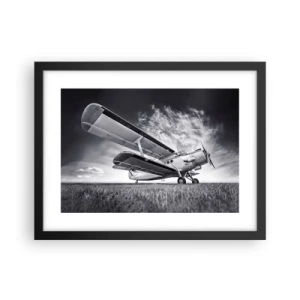 Affiche dans un cadre noir - Poster - Le pèlerin ailé - 40x30 cm