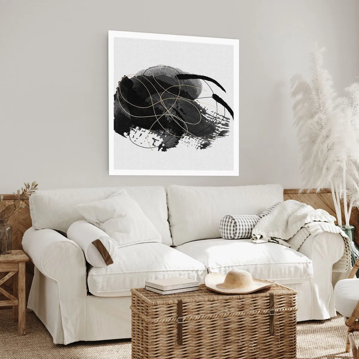 Affiche - Poster - Fait de noir - 50x50 cm