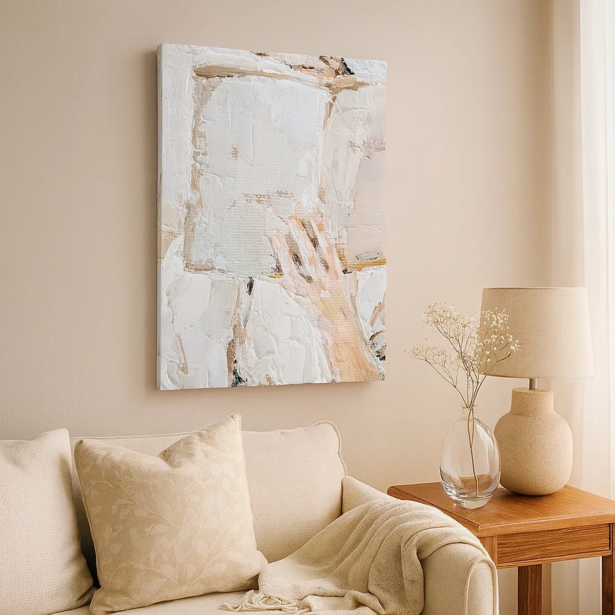 Impression sur toile - Image sur toile - Une peinture impressionniste d'une main tenant un livre ouvert. - 50x70cm - Dans un autre monde - Décoration murale moderne pour le salon et la chambre ARTTOR