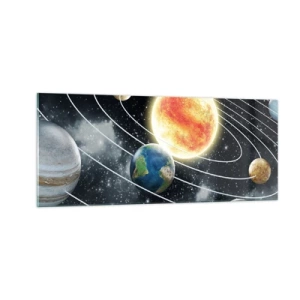 Impression sur verre - Image sur verre - Danse cosmique - 100x40 cm