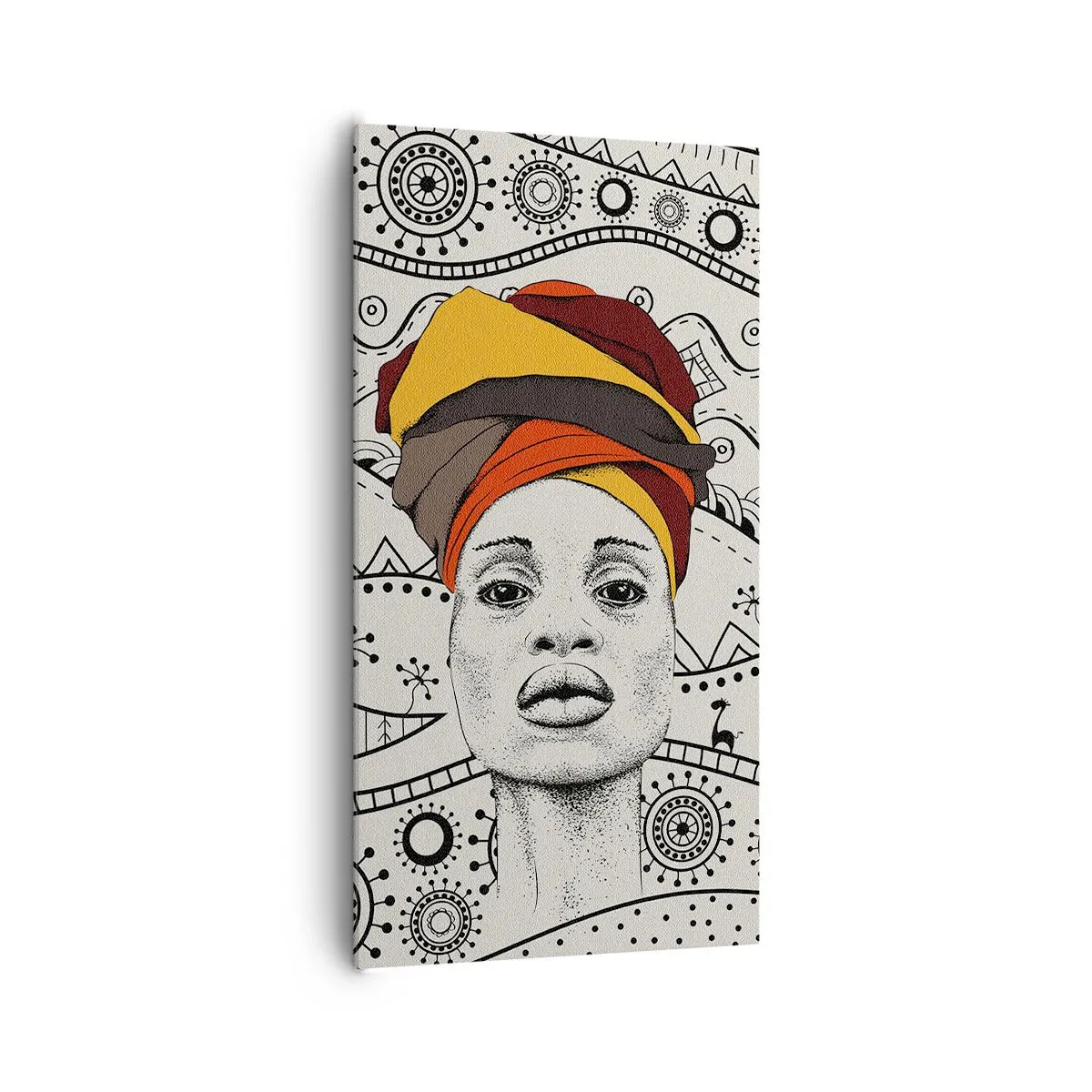 Impression sur toile - Image sur toile - Portrait Africain - 65x120 cm