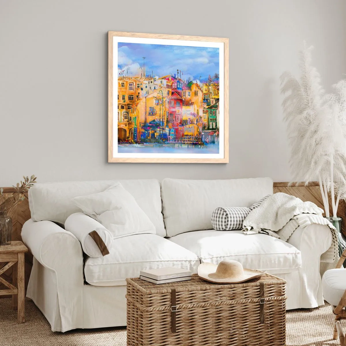 Affiche dans un chêne clair - Poster - Nous sommes ensemble - 60x60 cm