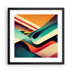 Affiche dans un cadre noir - Poster - Composition intense - 40x40 cm