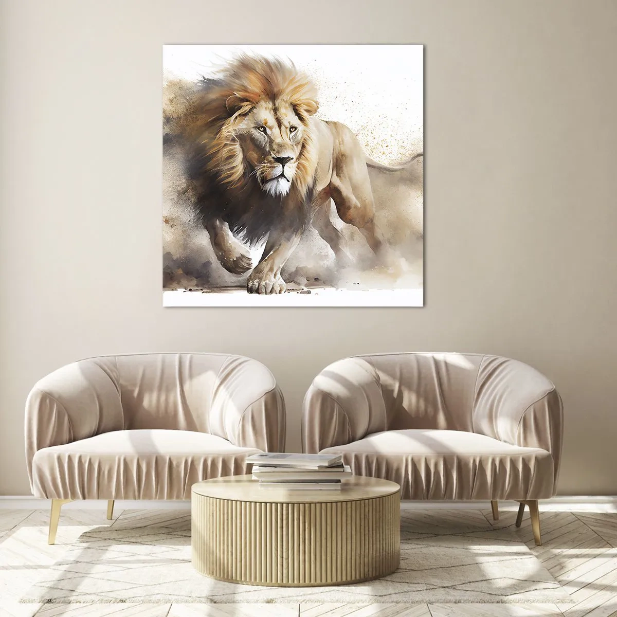 Impression sur verre - Image sur verre - Le roi bougea - 40x40 cm