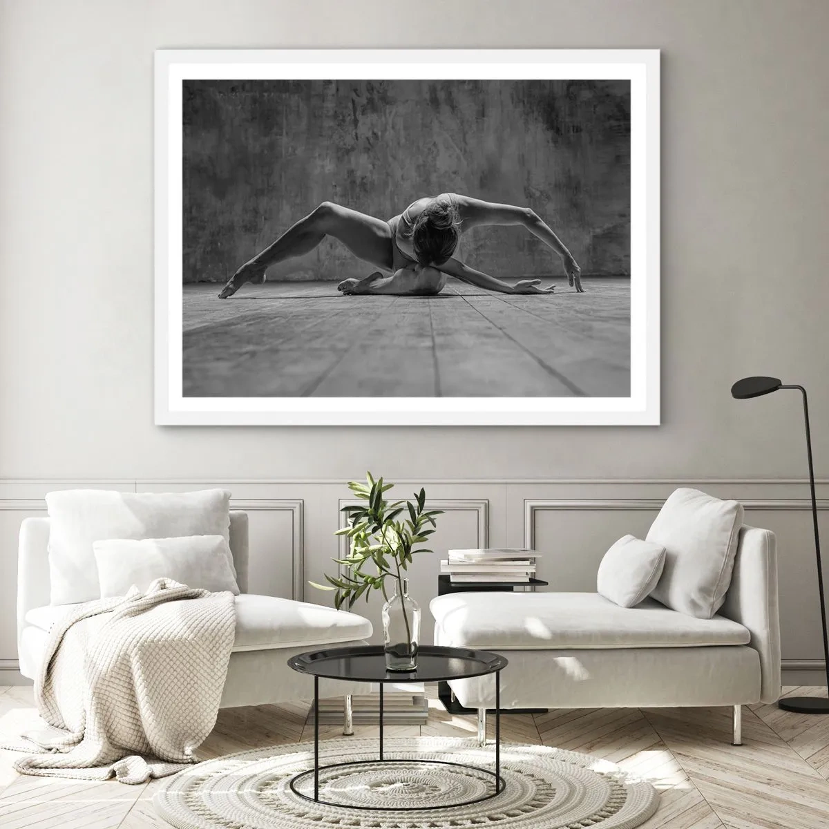 Affiche dans un cadre blanc - Poster - Symétrie trouvée - 91x61 cm