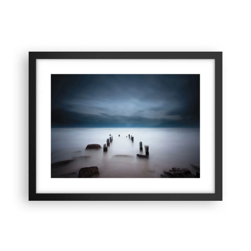 Affiche dans un cadre noir - Poster - Lac pensif - 40x30 cm