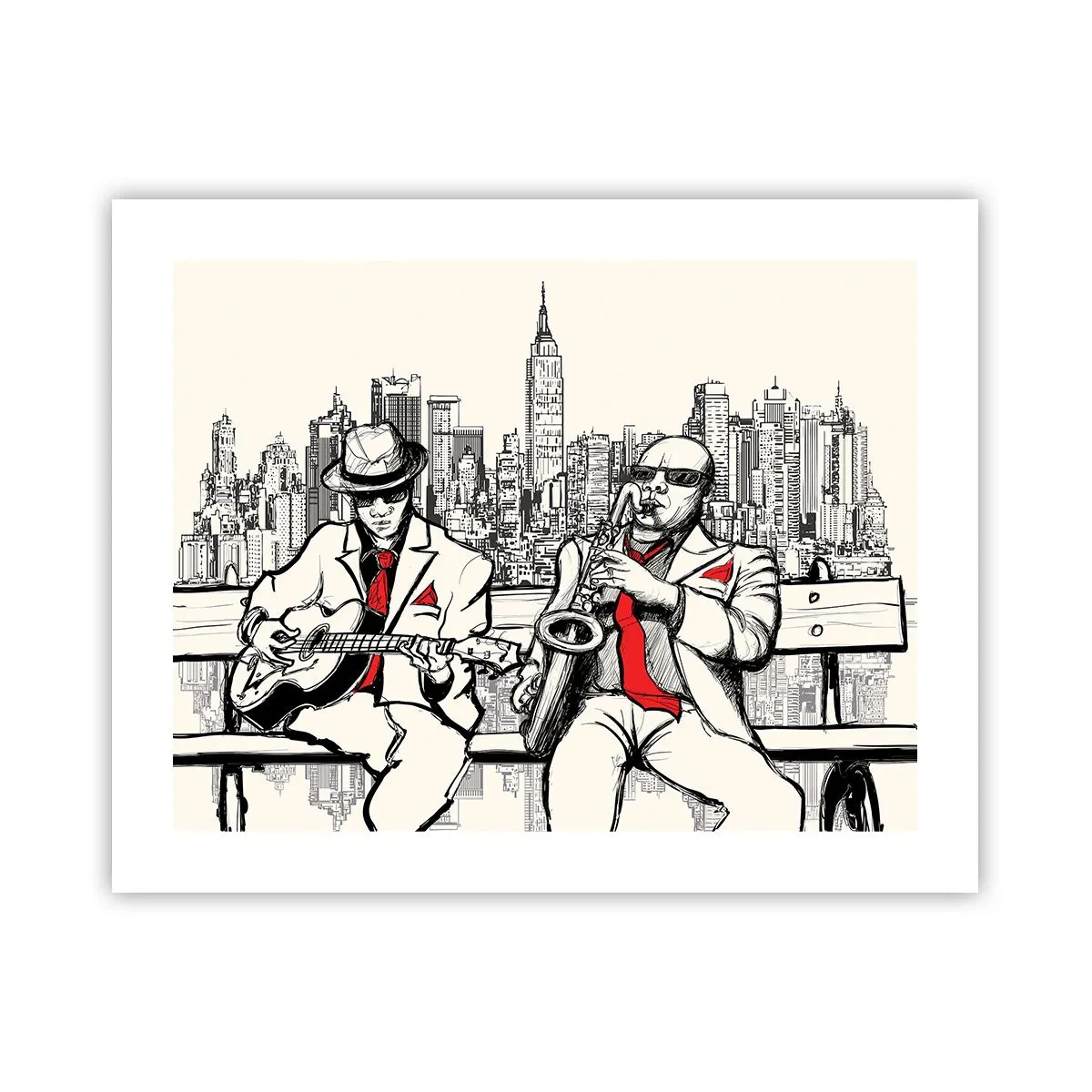 Affiche - Poster - improvisation new-yorkaise - 50x40 cm