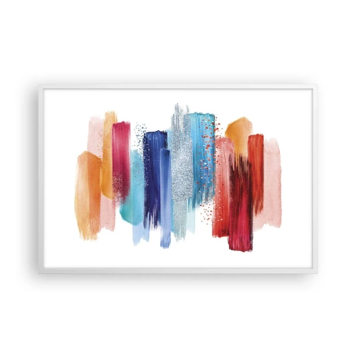 Affiche dans un cadre blanc - Poster - En haut et en bas - 91x61 cm