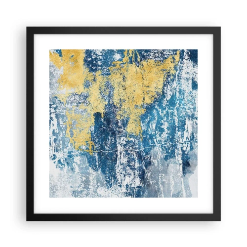 Affiche dans un cadre noir - Poster - Abstraction du temps - 40x40 cm