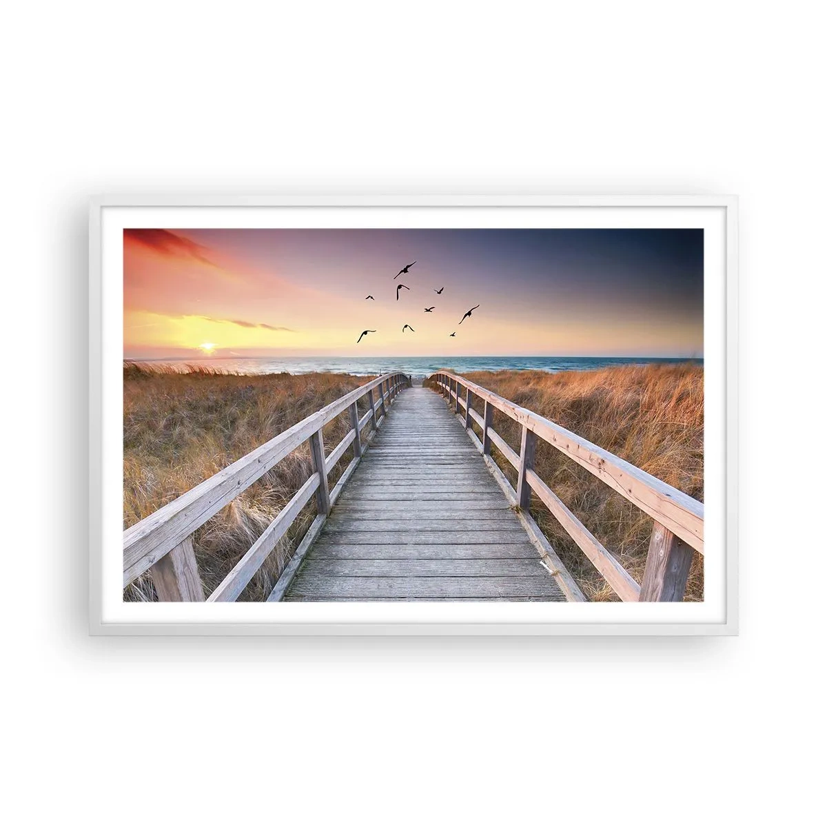 Affiche dans un cadre blanc - Poster - Envol des espaces - 91x61 cm