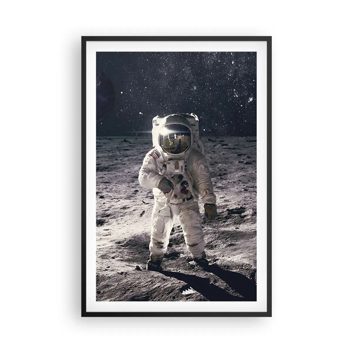 Affiche dans un cadre noir - Poster - Salutations de la lune - 61x91 cm