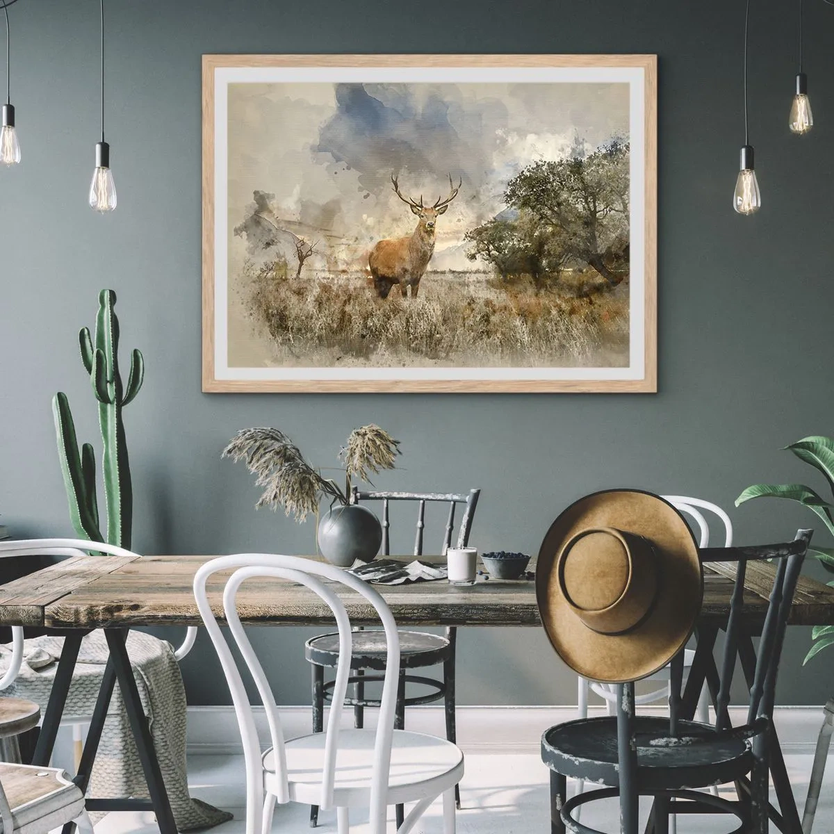 Affiche dans un chêne clair - Poster - Dignité - force - majesté - 70x50 cm