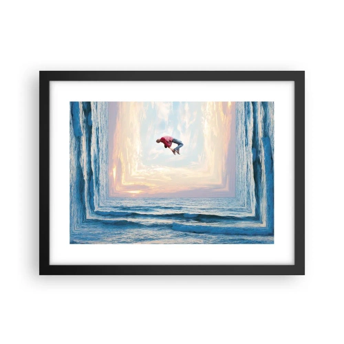 Affiche dans un cadre noir - Poster - Vers une autre dimension - 40x30 cm