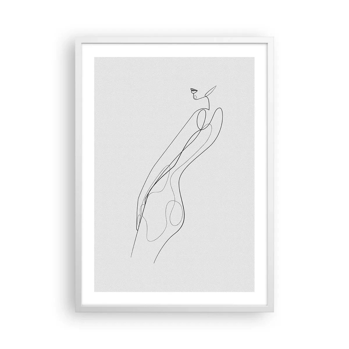 Affiche dans un cadre blanc - Poster - Juste une promesse - 50x70 cm