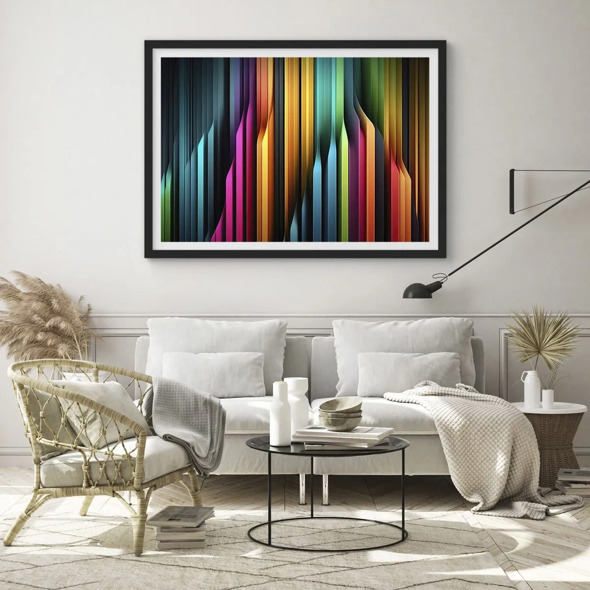 Affiche dans un cadre noir - Poster - Un organe de lumière - 91x61 cm