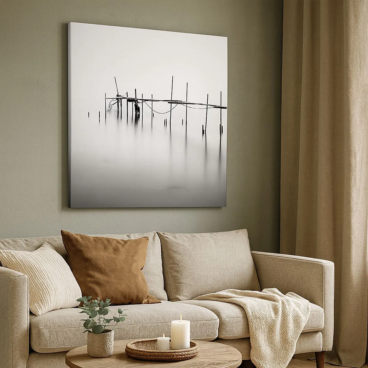 Impression sur toile - Image sur toile - Et s'il n'y avait pas de monde ? - 30x30 cm