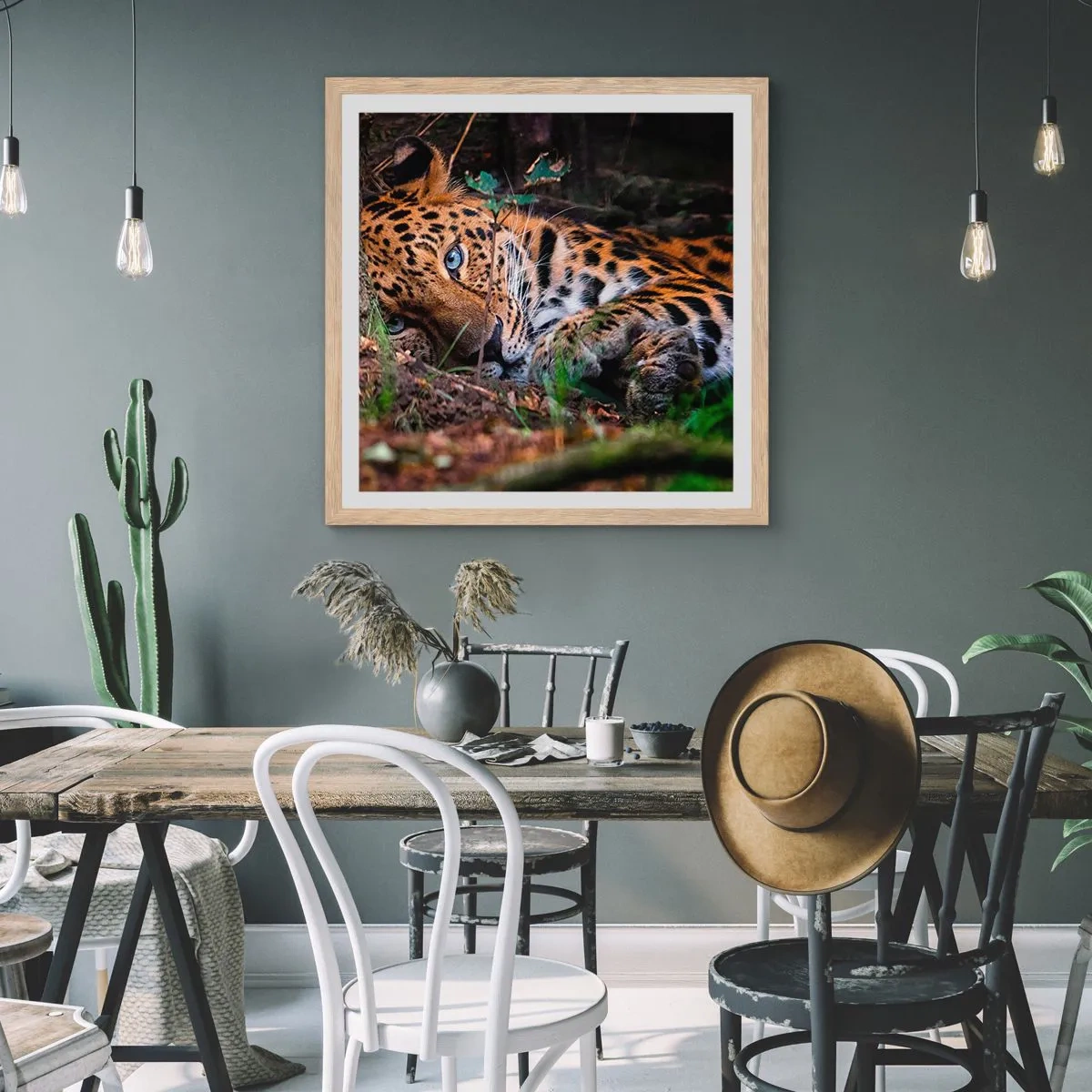 Affiche dans un chêne clair - Poster - Fais-moi confiance - 40x40 cm