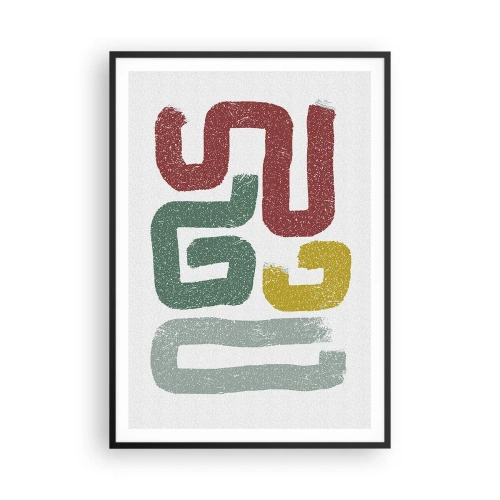 Affiche dans un cadre noir - Poster - Dans une langue inconnue - 70x100 cm