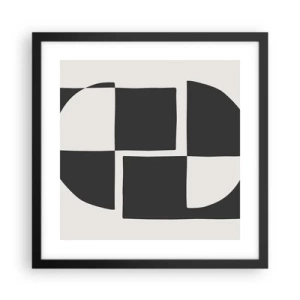 Affiche dans un cadre noir - Poster - Antithèse - Synthèse - 40x40 cm