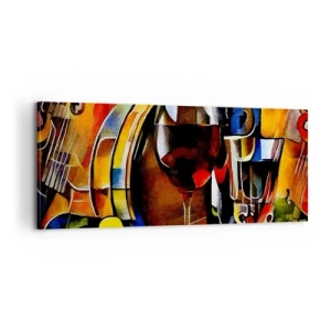 Impression sur toile - Image sur toile - Et le monde prend des couleurs - 100x40 cm