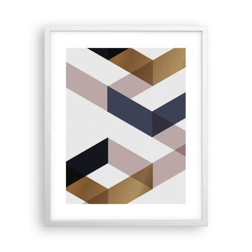 Affiche dans un cadre blanc - Poster - Plats et angles - 40x50 cm