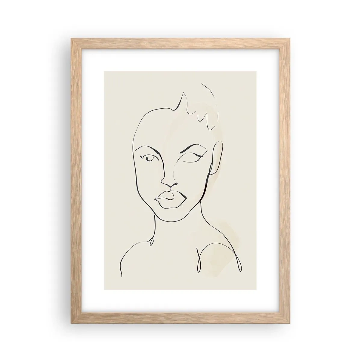 Affiche dans un chêne clair - Poster - Esquisse de la sensualité - 30x40 cm