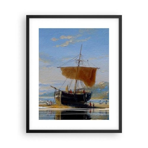 Affiche dans un cadre noir - Poster - Eau, terre, air - 40x50 cm