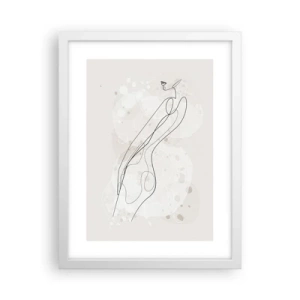 Affiche dans un cadre blanc - Poster - Trompe l'oeil - 30x40 cm