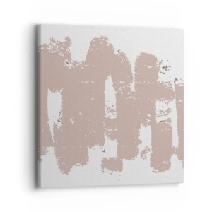 Impression sur toile - Image sur toile - Abstraction en rose tendre - 40x40 cm