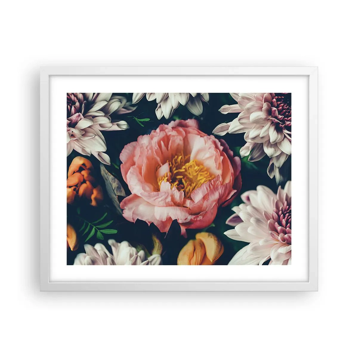 Affiche dans un cadre blanc - Poster - Splendeur baroque - 50x40 cm