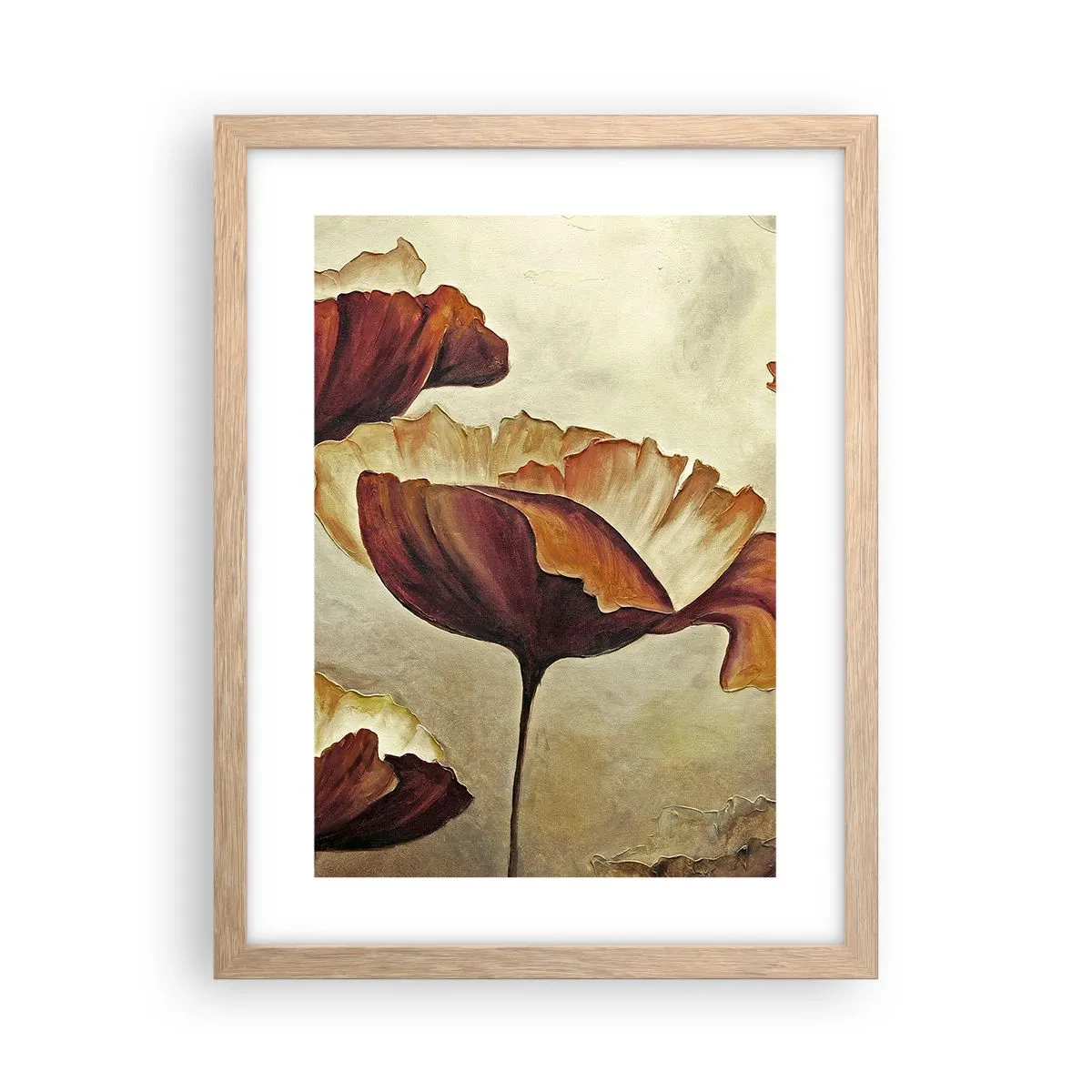 Affiche dans un chêne clair - Poster - À la lisière des champs - 30x40 cm