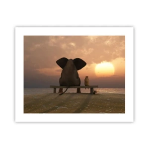 Affiche - Poster - C'est bon de garder le silence ensemble - 50x40 cm