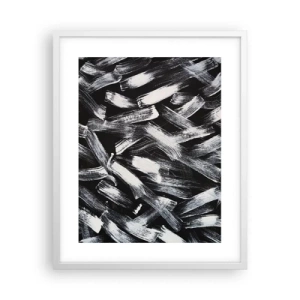 Affiche dans un cadre blanc - Poster - L'abstraction dans l'esprit industriel - 40x50 cm