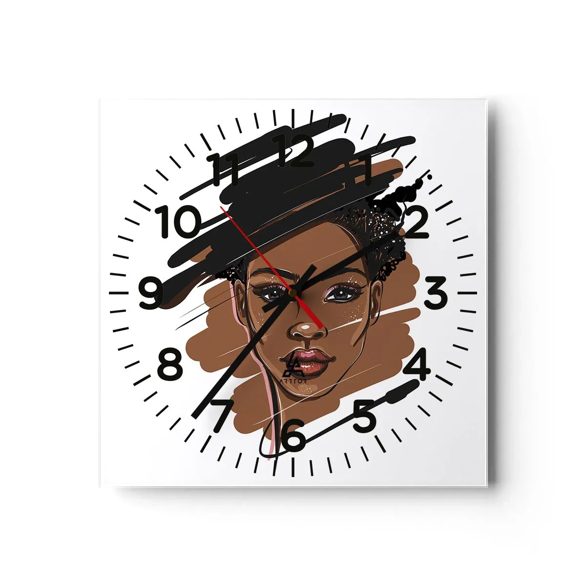 Horloge murale - Pendule murale - Doux comme le chocolat - 40x40 cm