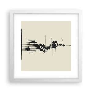 Affiche dans un cadre blanc - Poster - Abstraction hâtive - 30x30 cm