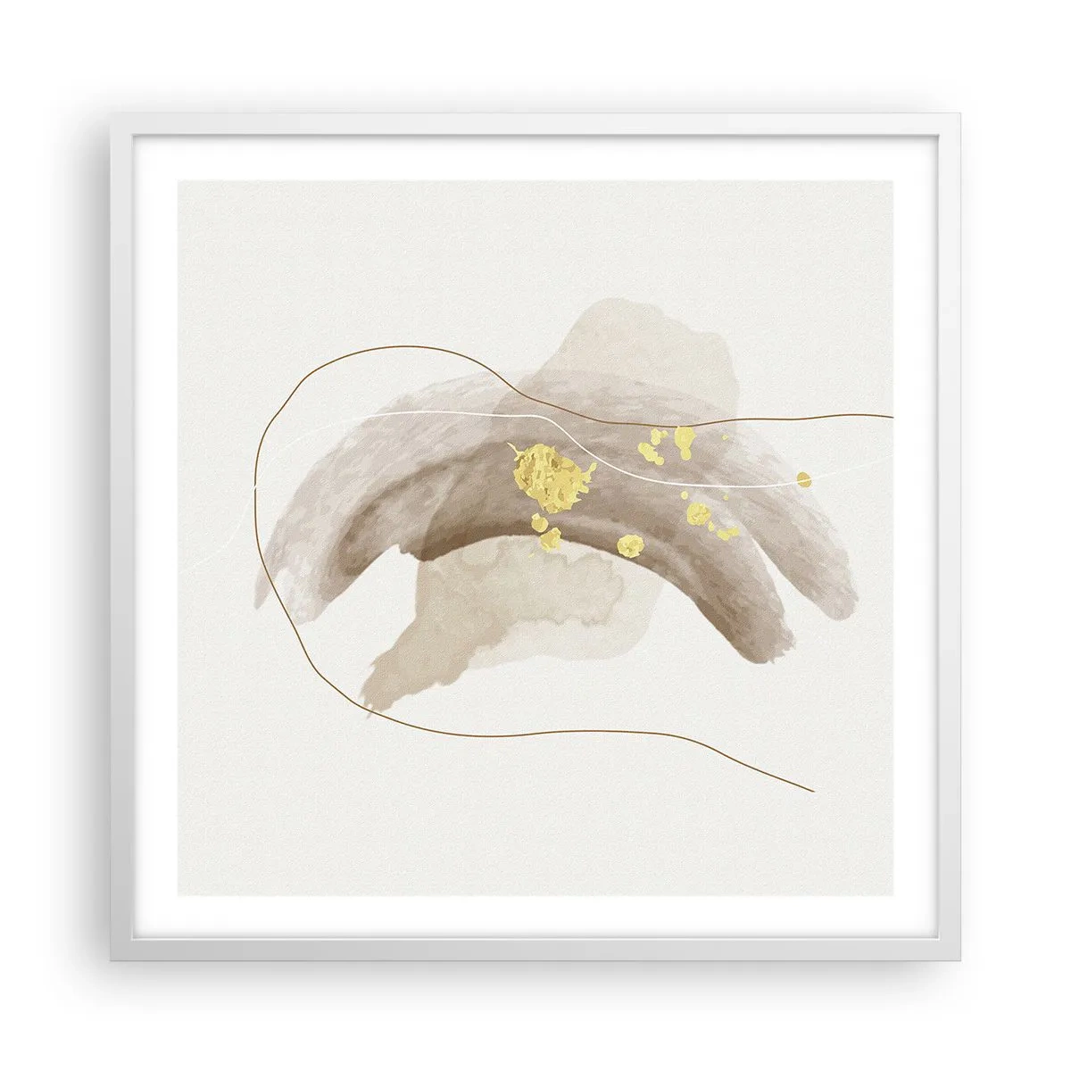 Affiche dans un cadre blanc - Poster - rencontré dans l'espace - 60x60 cm