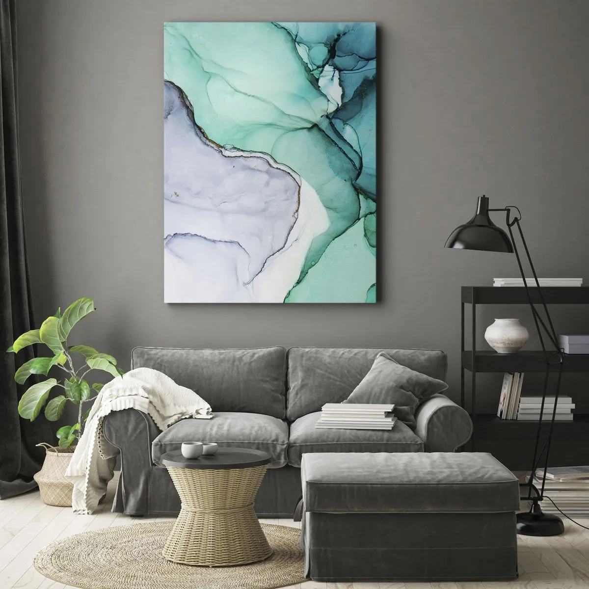 Impression sur toile - Image sur toile - Étude de turquoise - 55x100 cm