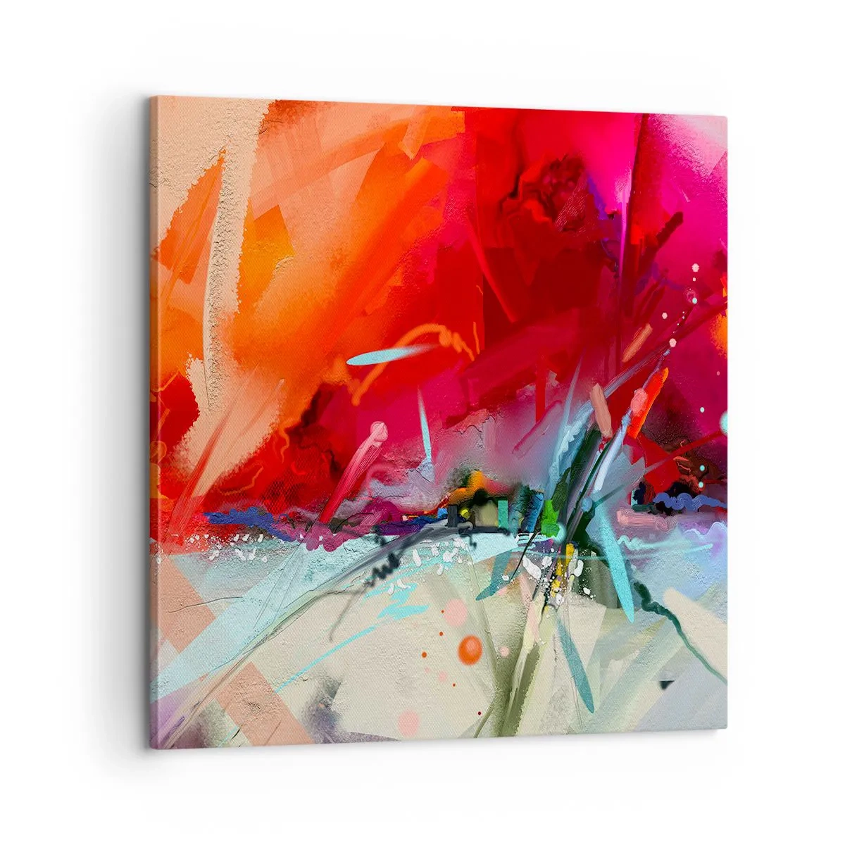 Impression sur toile - Image sur toile - Une explosion de lumières et de couleurs - 60x60 cm